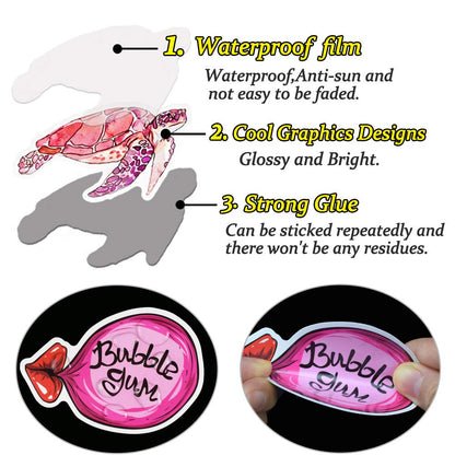 QTL Cute Stickers for Tween Girls Gifts, Waterproof Vinyl Party Favor Stickers, Easter Basket Stuffers, Birthday Gifts, Laptop Water Bottle,50PCS
