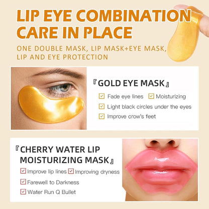 Eakroo 30 Pairs Lip Mask & Eye Mask Set, Anti Wrinkle Patches for Lip, Under Eye Patches for Dark Circles & Puffy Eyes, Gifts for Women, Birthday Party Favors, Lip Mask Bulk, Eye Patches for Women