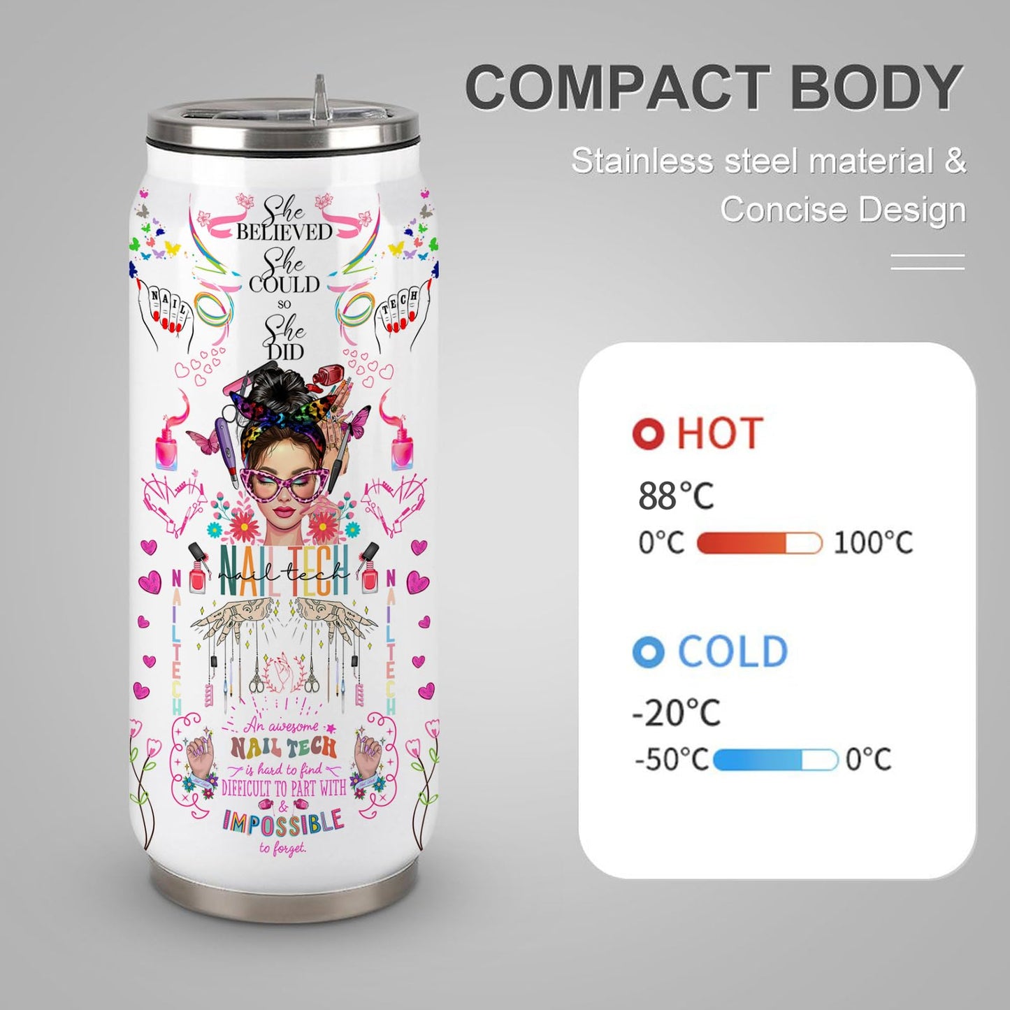 Nail Tech Tumbler Gifts For Women Girls, Gift For Nail Technicians Manicurist,Cosmetologist Beauty Salon Tumbler For Women 17 Oz