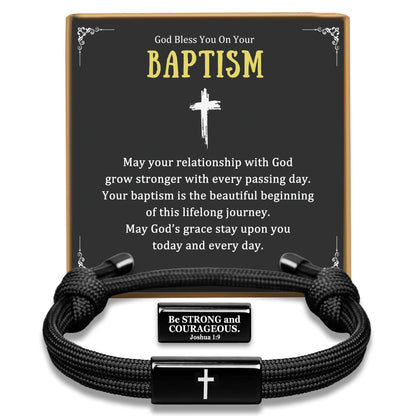 PEALICIOUS Cross Bracelet for Boys, Joshua Christian Grad Gifts for Teens, Philippians Confirmation Baptism Birthday Gifts for 9 10 11 13 16 18 21 Years Old Boy, Soccer Baseball Basketball Accessories