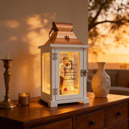 50th Anniversary Wedding Gifts for Couple Parents 50th Wedding Anniversary Lantern for Him Her Huband Wife - Husband and Wife Hugging Figurine Lantern