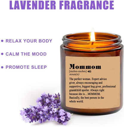 Mommom Noun Candle - Gift for Mommom - Mother's Day Candle - Mommom Gifts - Mommom Definition - Lavende Scented Candles - Soy Candle for Home Scented