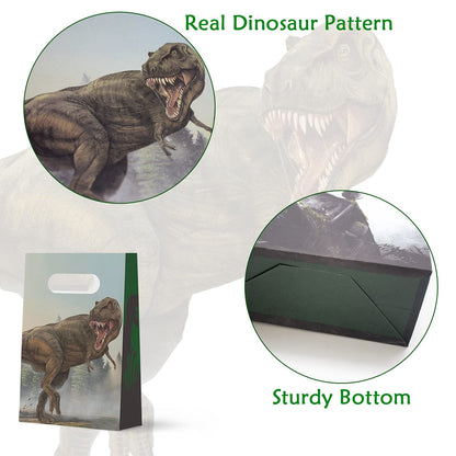 FRIDAY NIGHT 24 Pcs Dinosaur Party Favor Bags Dinosaur Theme Treat Candy Goodies Bag Birthday Party Supplies Decoration