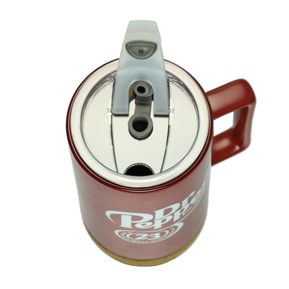 Culture Fly Dr Pepper 16 oz Travel Coffee Mug Keychain and Holographic Sticker Bundle Set