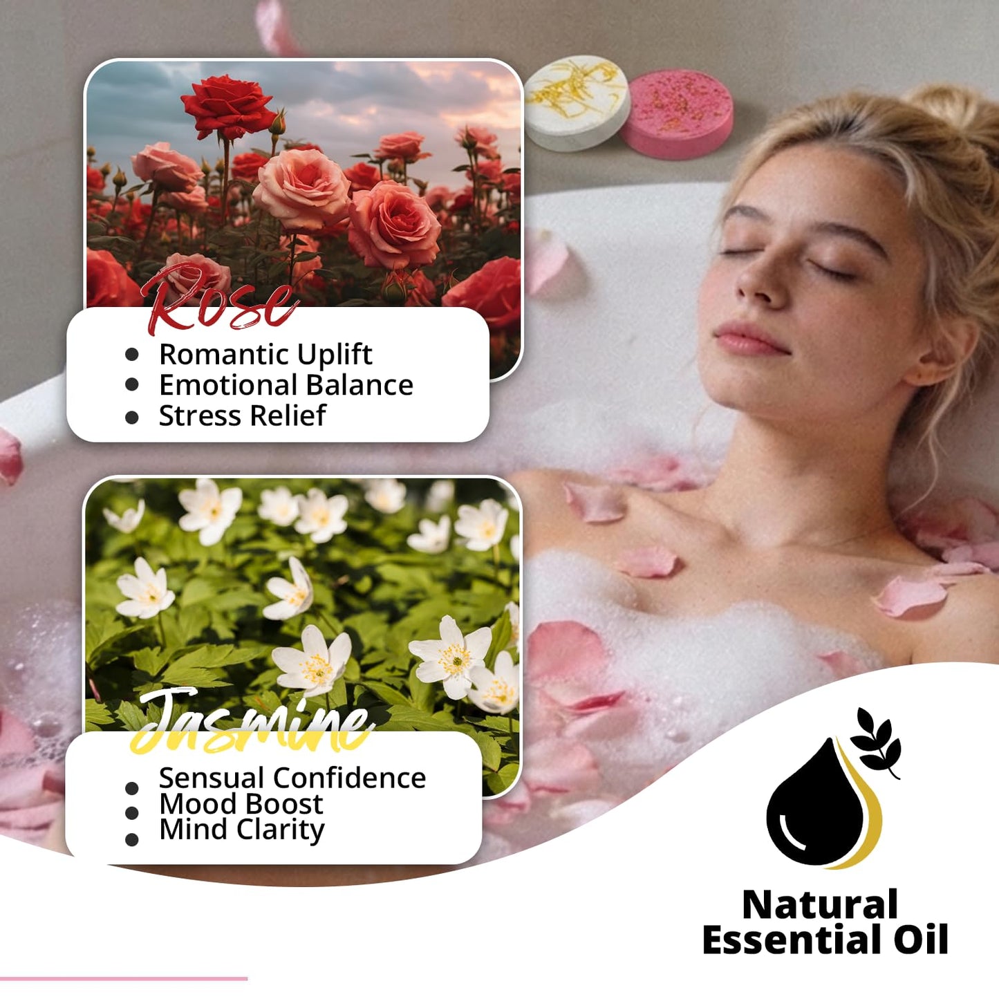Shower Steamers Aromatherapy SWCANDY 8 Pack Mothers Day Gifts for Mom - Wife, Daughter, Grandma, Women, Sister and Teen Girls Natural Essential Oils Home Spa Self Care Stress Relief Relaxation