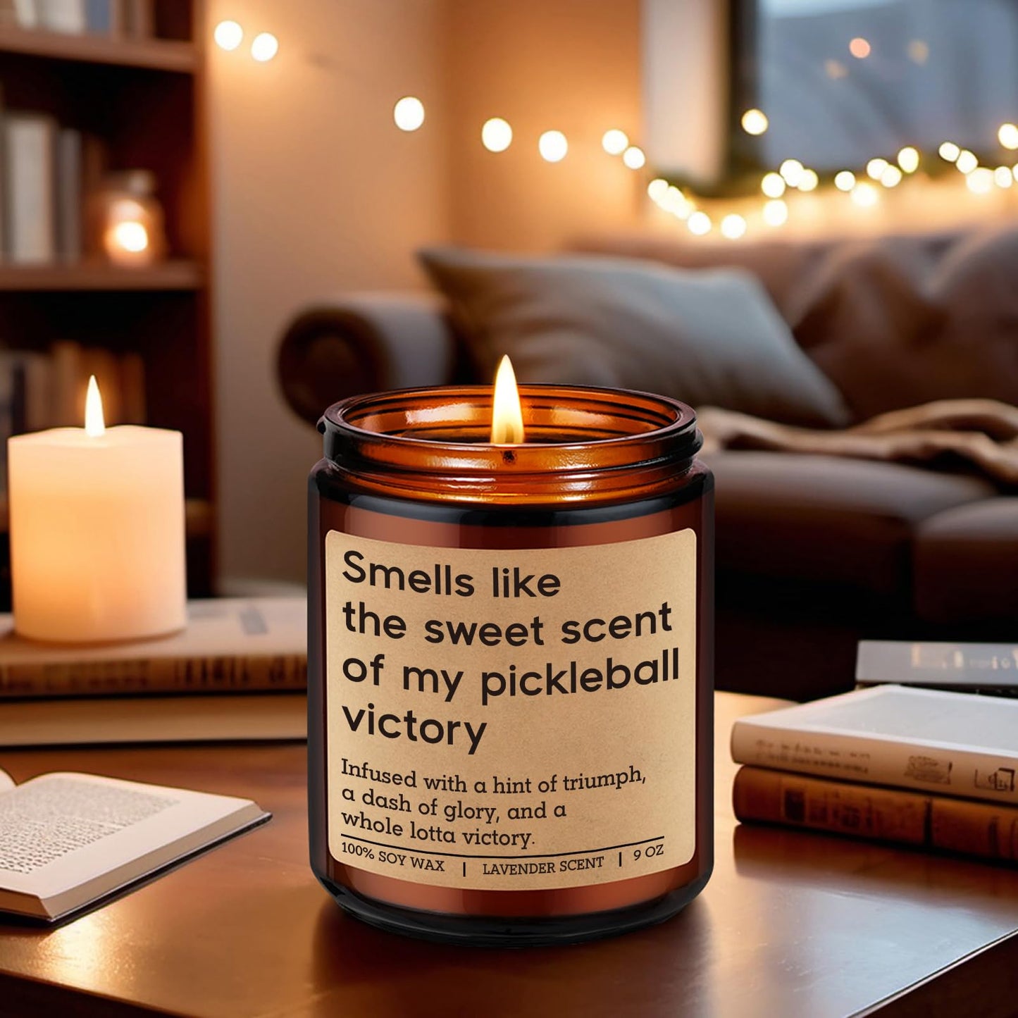 GSPY Scented Candle - Pickleball Gifts for Women, Men - Pickle Ball Accessories, Funny Sports Gifts for Pickleball Lovers, Players - Funny Mothers Day, Fathers Day, Birthday Ideas for Dad, Mom, Woman