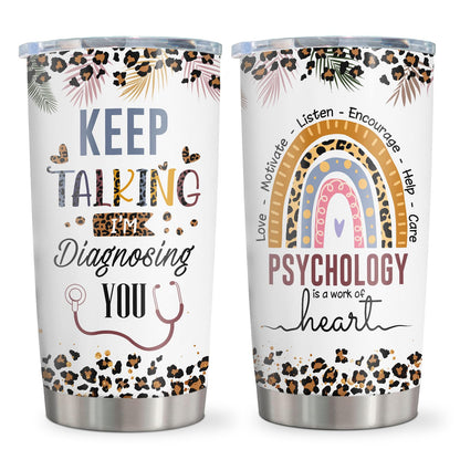 Psychology Gifts Tumbler 20oz, Mental Health Gifts for School Psychologist, Psychiatrist, Therapist, Therapy, Psychology Teacher
