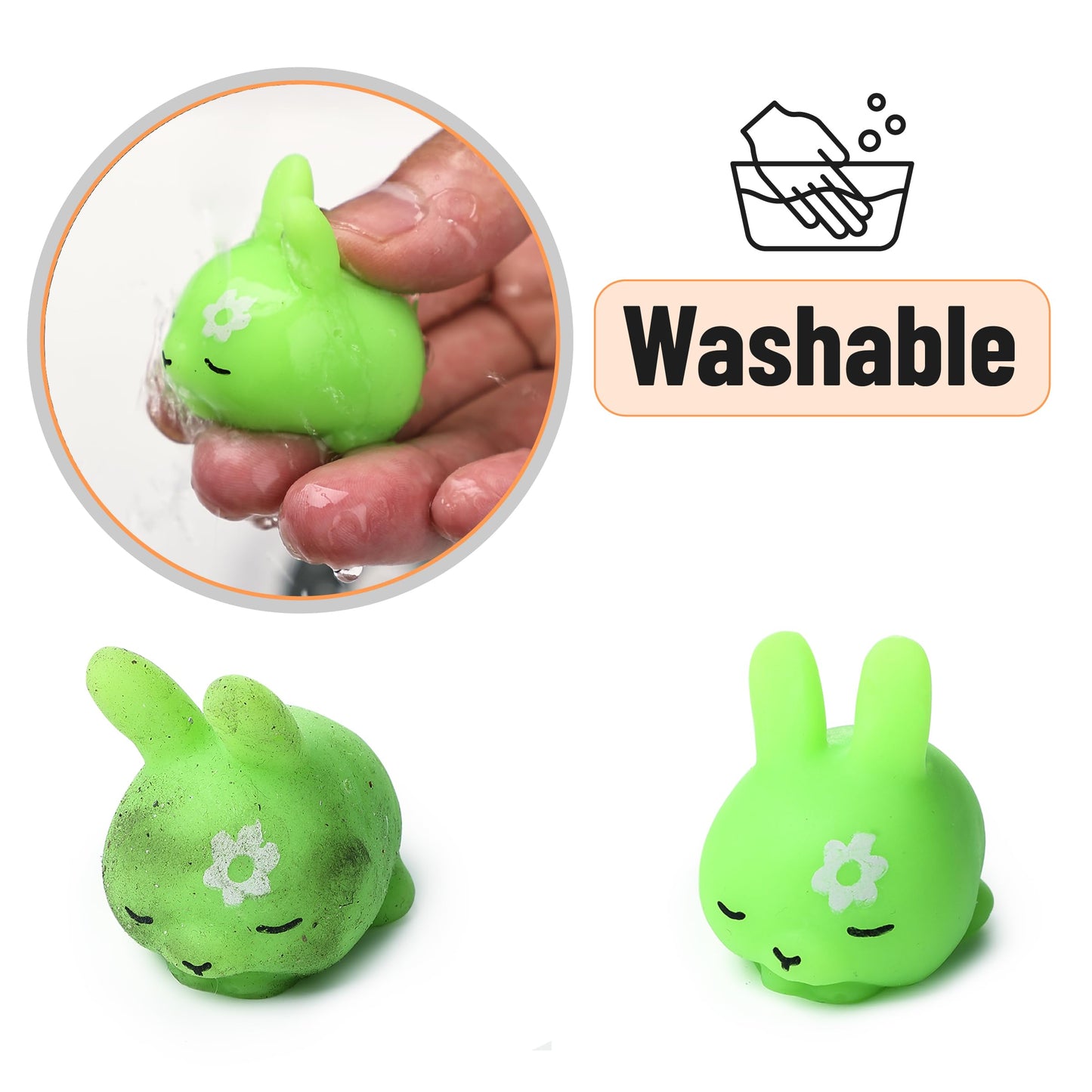Mr. Pen- Easter Squishy Toys for Kids, 12 Pack, Washable Twistable Stretchy Squishies, Soft Stress Relief Sensory Toys for Squeezing, Easter Basket Stuffers, Party Favors & Classroom Rewards