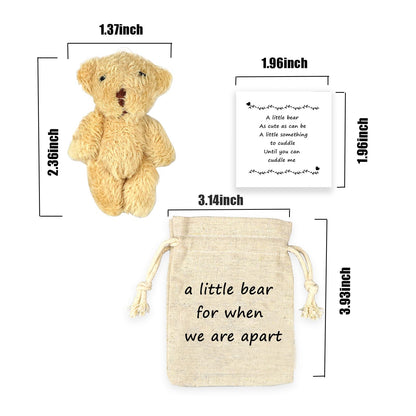 LUOKIFUR Pocket Bear Gift Long Distance Teddy Bear I Love You/Couple Memorial/Missing You Gift (we are Apart)