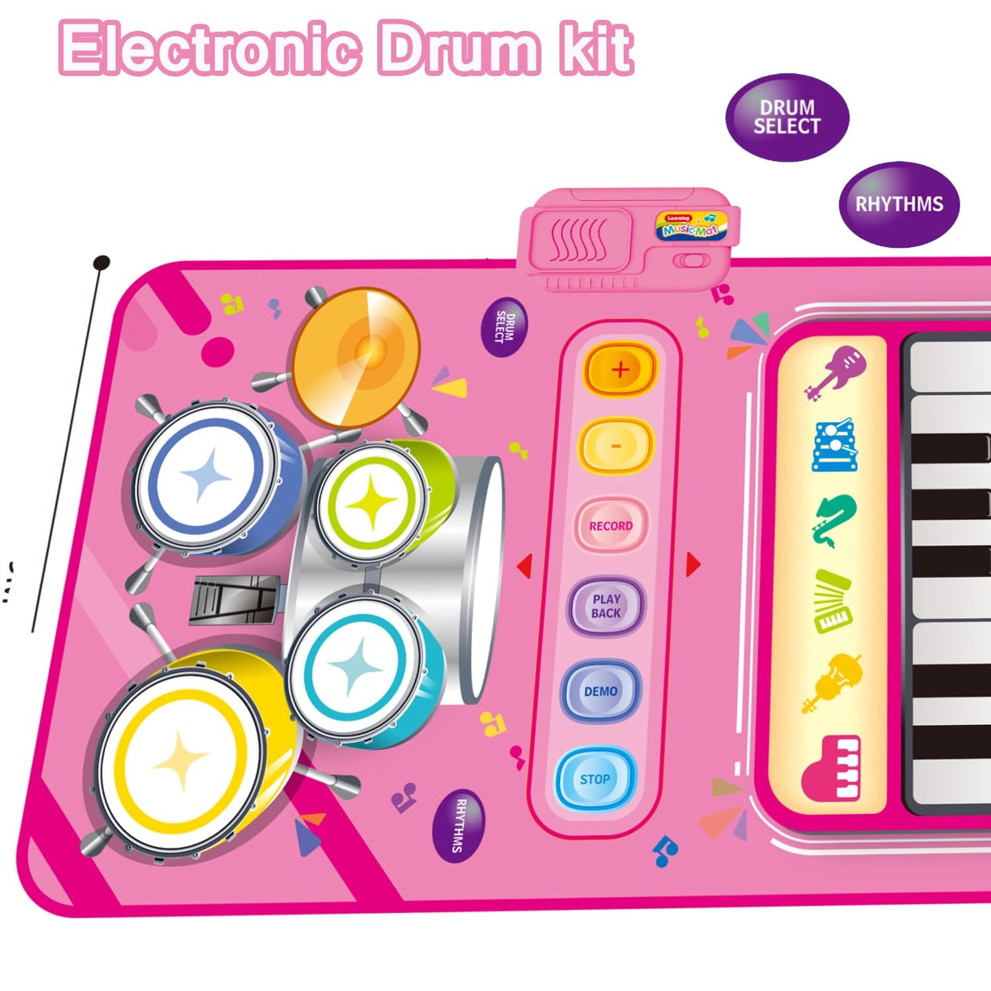 Toys for 1 Year Old Girl Gift,2 in 1 Piano Mat Montessori Toys for 1 2 Year Old Girl,Educational Musical Toy First Birthday Gifts for 1 2 3 Year Olds Girls,Christmas Stocking Stuffers for Toddler