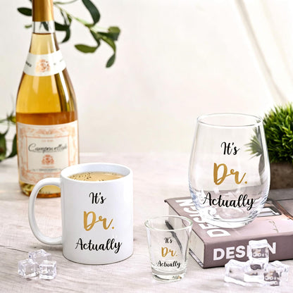 Futtumy It's Dr. Actually Set of 3, Funny PhD Graduation Gifts Her, Doctorate Graduation Gifts for Women Men, Medical School Doctor Phd Gift Ideas for Doctors Day Christmas Birthday