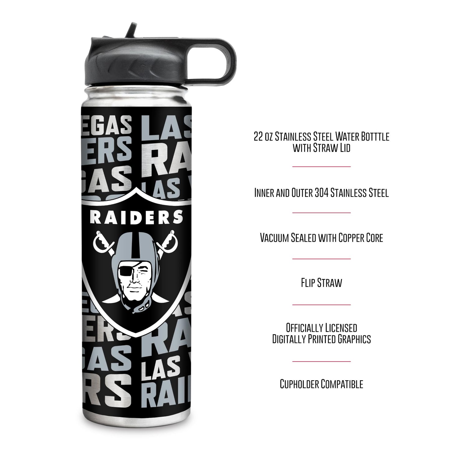 Rico Industries NFL Football Stainless Steel Tumbler with Lid - Great For Coffee, Tea, Water or Cocktails