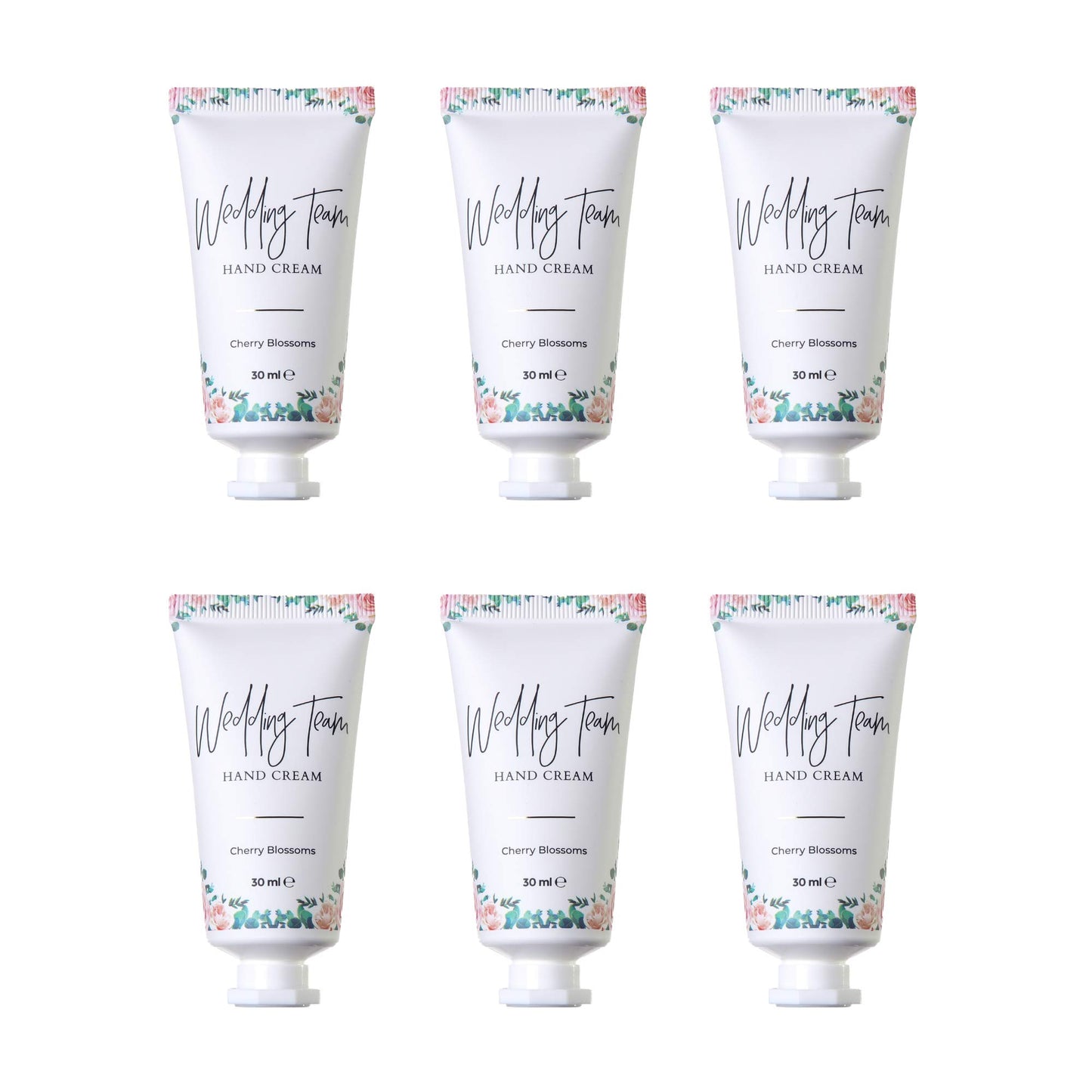 Pop Fizz Designs Bridesmaid Gifts- Wedding Team Hand Cream (6 pack)