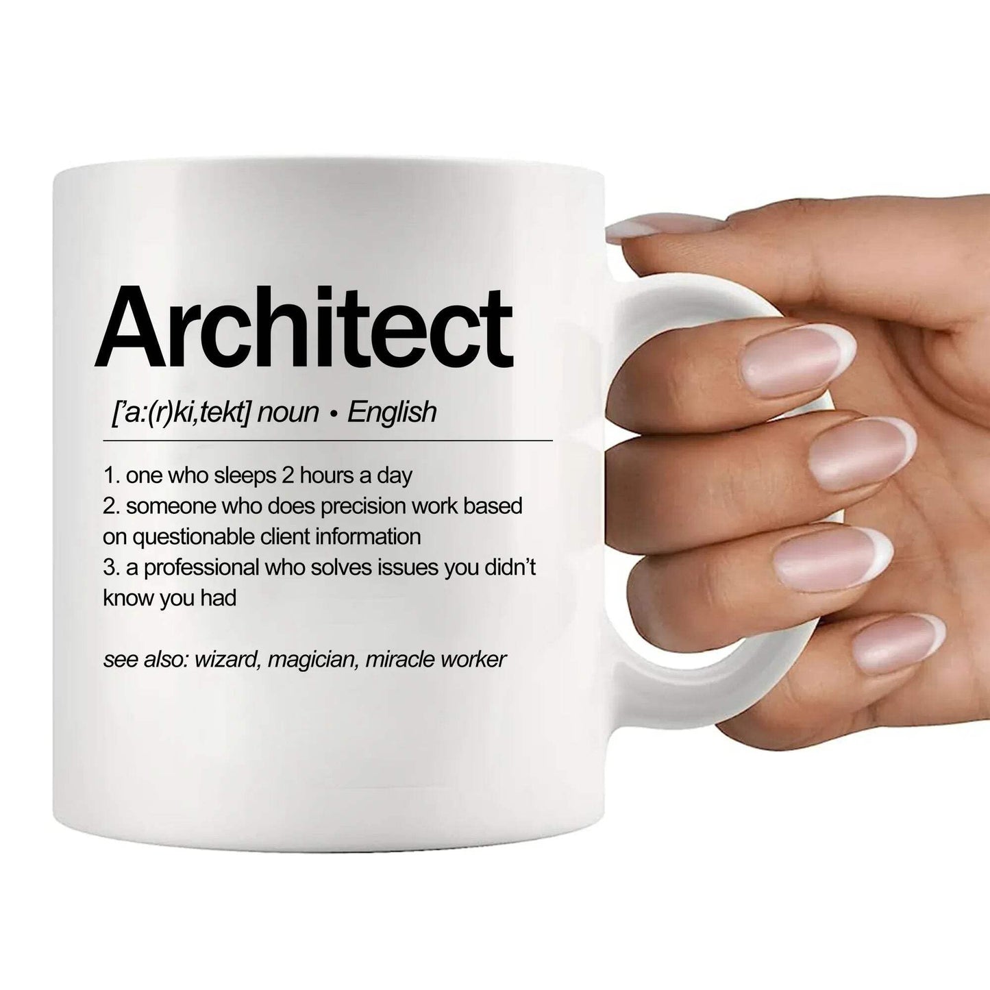 Architect Definition Architect Gifts For Men Women Architecture Gifts Ceramic Mug 11 oz White Novelty Drinkware 11 oz