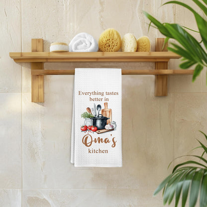 German Grandma Gifts Kitchen Towels, Mothers Day Christmas Birthday Gift for Grandma, Housewarming Gift New Home Decorative Hand Dish Tea Towels for New Home Kitchen,16x24 Inch