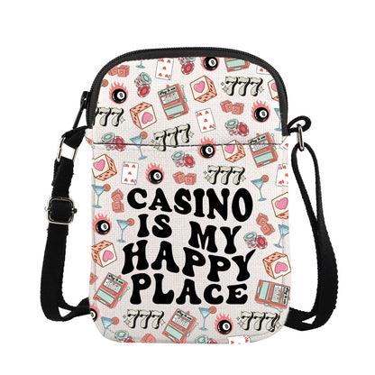 ENSIANTH Casino Player Crossbody Bag Casino Gambler Gift Poker Player Messenger Bag Gambling Lover-777 Slot Machine Gift