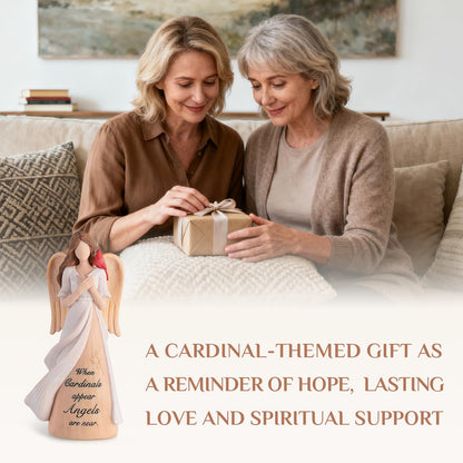 Storieme Cardinal Memorial Gifts for Women: Sympathy Gift for Loss of Loved One Mom Sister - Guardian Angel with Cardinal Home Decor