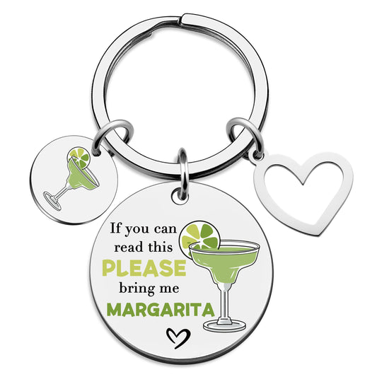 Margarita Gifts for Women Drinking Accessories Unique Alcohol Lovers Gifts Funny Best Friend Bestie Birthday Christmas Gift Ideas for Women If You Can Read This Please Bring Me Margartia Cute Keychain
