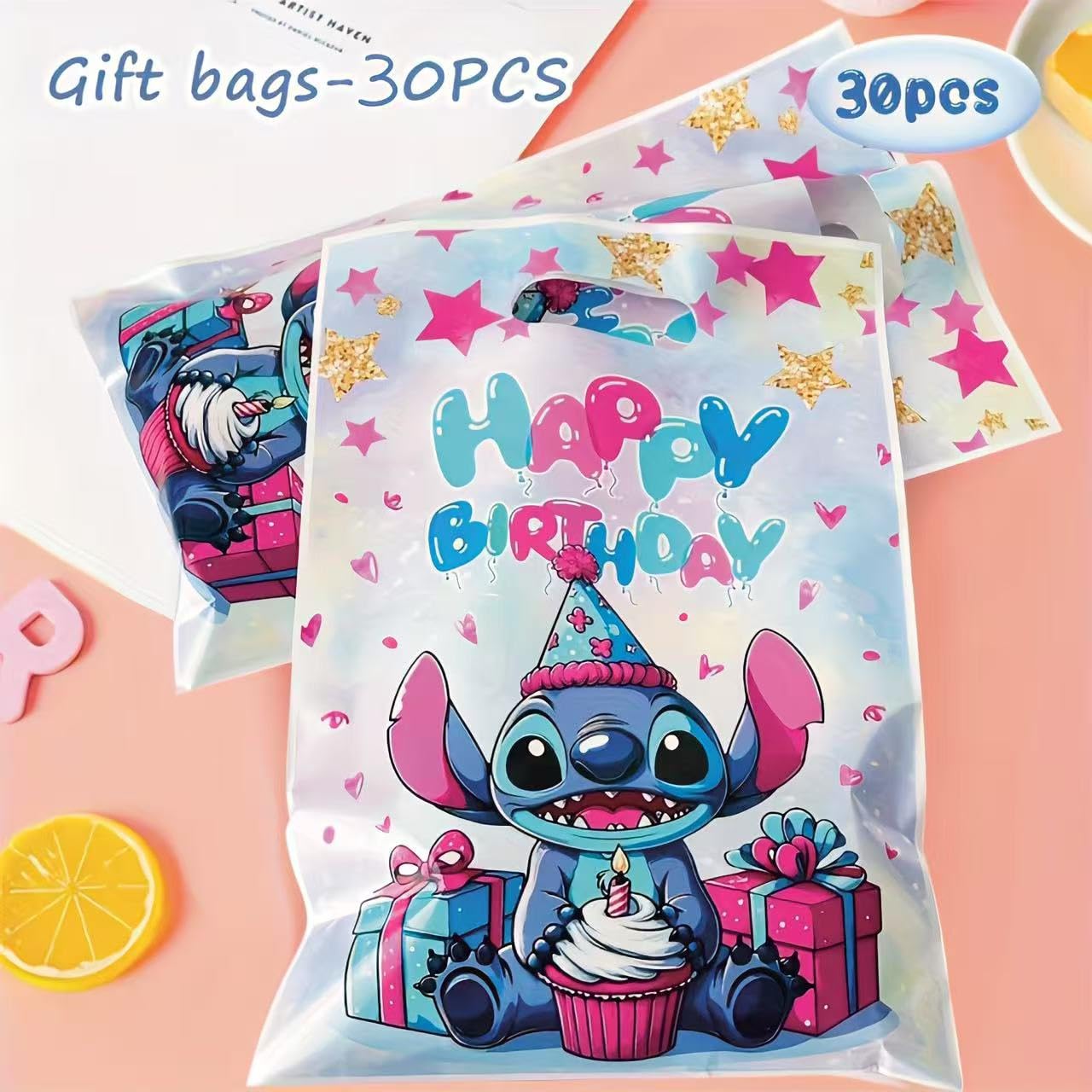 HANISNA For Stitch party gift bags 30PCS, supplies, and decorations. Perfect for cartoon parties, ideal for kids, and great for family events, prizes.