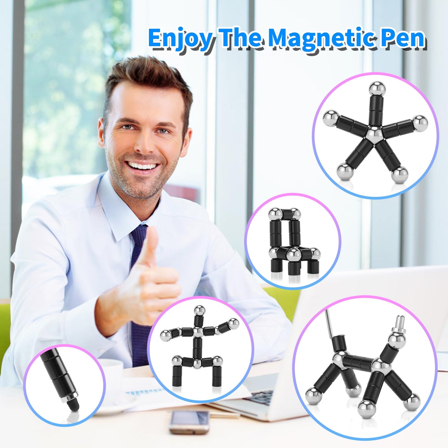 Fidget Pen - Decompression Magnetic Toy, Relieve Pressure Novel Gifts for Kids or Friends! (Black)
