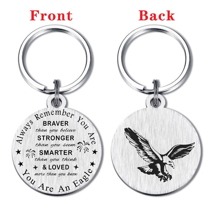 SOUSYOKYO American Eagle Gifts, Eagel Keychain, Eagles Gifts for Men Women Teenage Boys Girl, Eagles Scout Stuff Keepsake Decorations