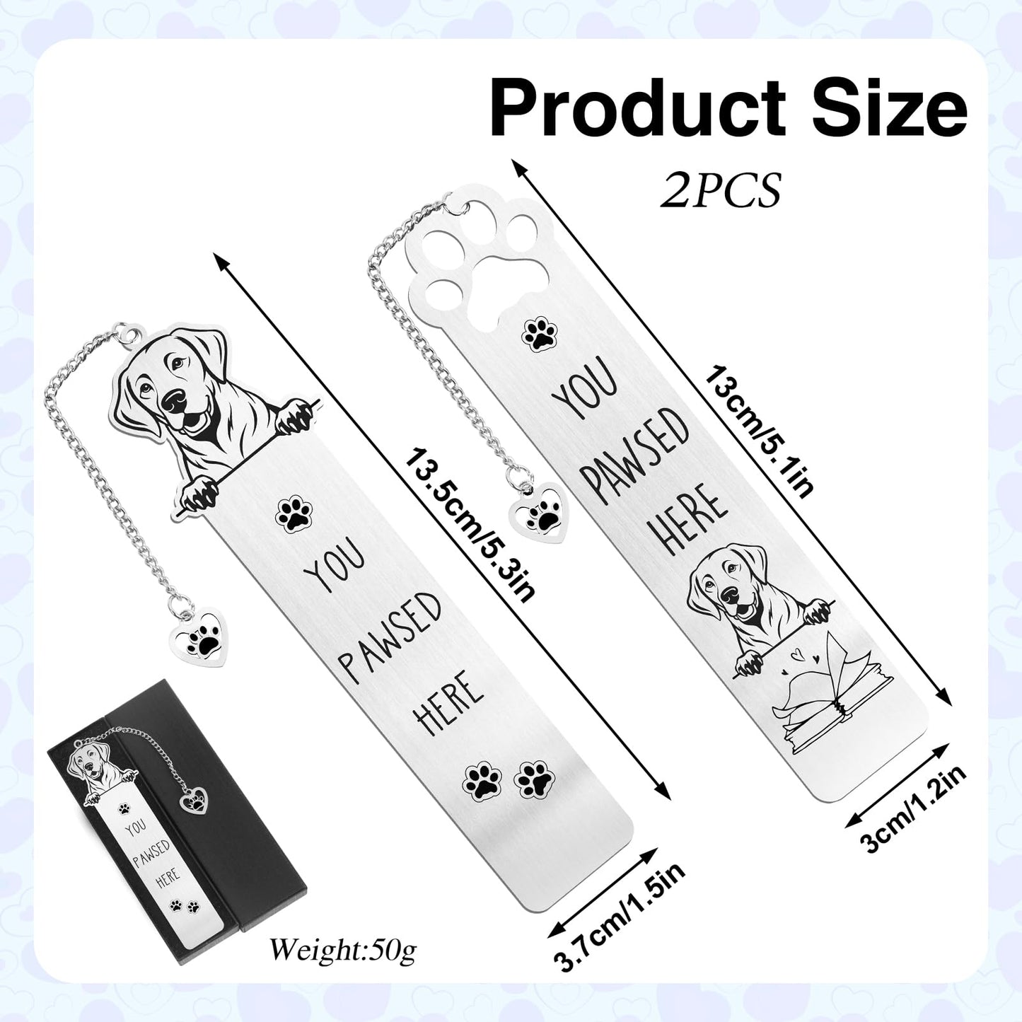 Labrador Funny Dog Bookmark Gift - Shejdgart 2PCS Funny Bookmark for Labrador Retriever Lovers Unique Dog Mom Book Mark Birthday Gifts for Puppy Lovers Bookworm Nerd Women Friends Pet Owners Coworker