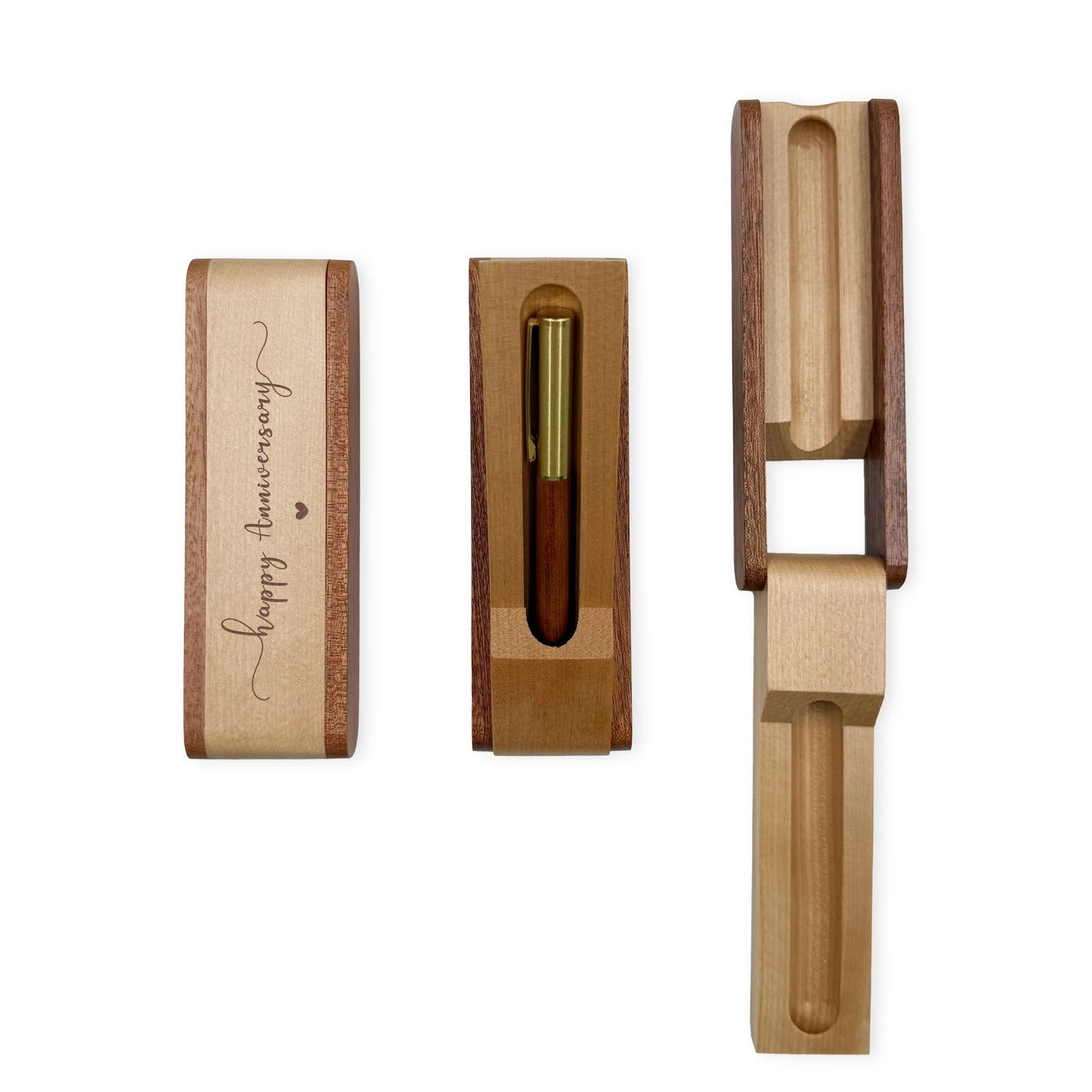 8th Anniversary Ballpoint Pen Set Gift for Couple, 8 Year Bronze Anniversary Keepsake, 8 Year Anniversary Wedding Gifts for Wife, Husband, 8 years Marriage Gift Executive Pen Present for Men Women