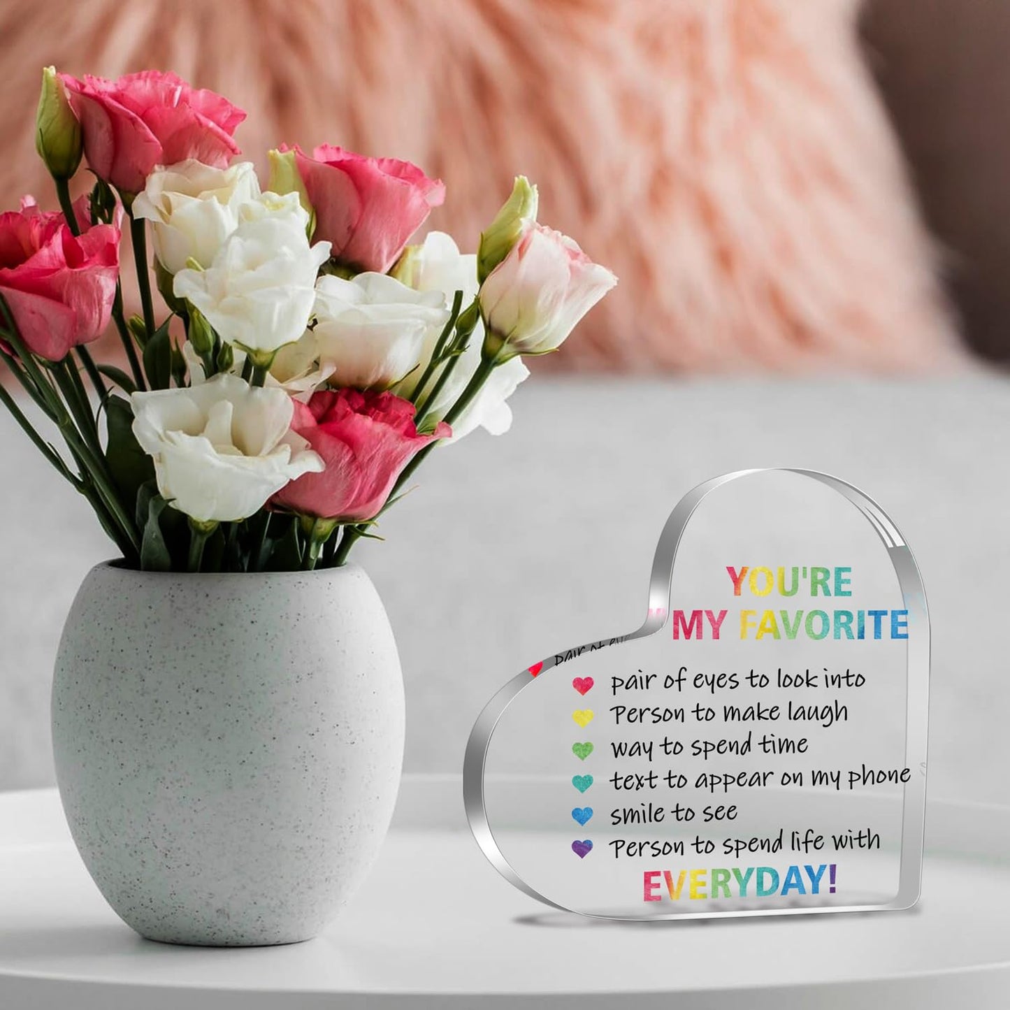 Lesbian Gifts, Mrs and Mrs Wedding Gifts, Pride Newlywed Present Lesbian Couple Engagement Bridal Shower Gifts for LGBT Friends, Romantic I Love You Gift for Her Him