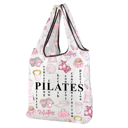 CMNIM Pilates Tote Bag Pilates Gifts for Women Yoga Lover Gift Pilates Instructor Gifts Funny Pilates Reusable Grocery Bag