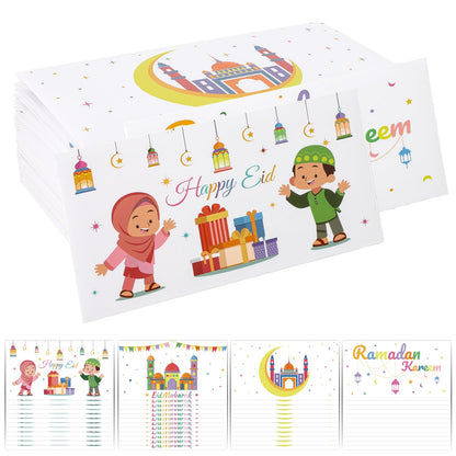 48Pcs Eid Mubarak Money Envelopes Ramadan Kareem Cash Gift Envelope Eid Gifts for Kids Ramadan Gift Party Supplies Card Holders Holiday Celebrations Decorations（4 Style, 48 PCS, 6.5x3.5 inches)