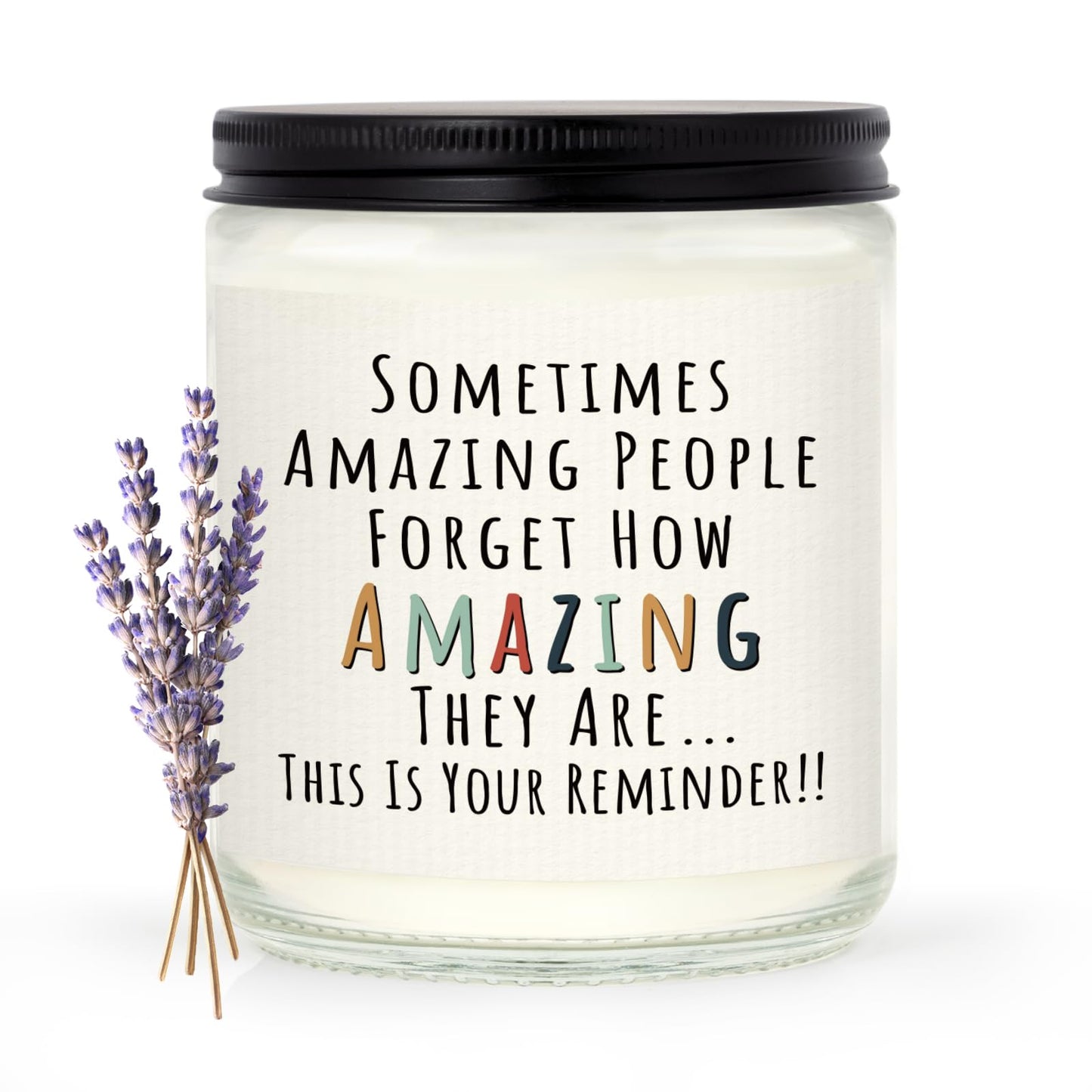 Craftique Gifts for Women, Birthday Gifts for Women- You're Amazing Candle- Friendship/Thank You/Inspirational Gift for Woman Her Friend Teacher Mom Girlfriend Sister Bestie Lavender