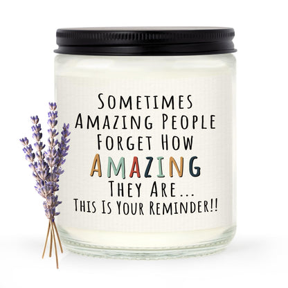 Craftique Gifts for Women, Birthday Gifts for Women- You're Amazing Candle- Friendship/Thank You/Inspirational Gift for Woman Her Friend Teacher Mom Girlfriend Sister Bestie Lavender