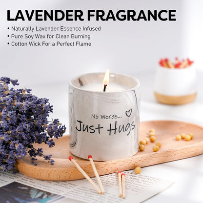 Sympathy Gifts for Loss of Loved One - Bereavement Gift for Loss of Mother Child Thinking of You Gift for Women Hug Candle Grief Present Cheer Up Gifts for After Surgery Condolence Get Well Soon