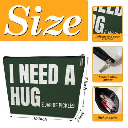 Funny Pickle Gifts for Pickle Lovers, Cool Gifts for Best Friends Makeup Travel Toiletry Bag, Thank You Gifts for Women, Birthday Gift for Sister, Gifts for Teen,Bestie,Daughter, Niece, Bff