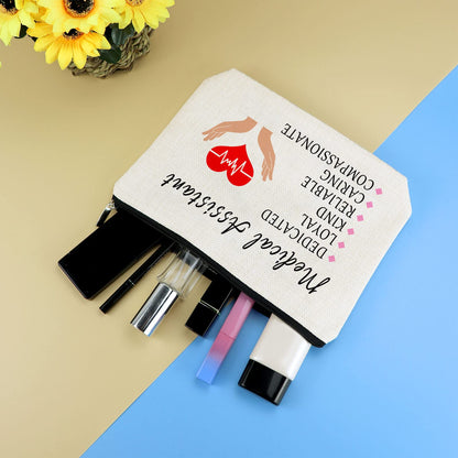 Medical Assistant Thank You Gift Makeup Bag MA Gift for Nurse Doctor Medical Assistant Graduation Gift Cosmetic Bag Pouch Nurse Appreciation Gift Birthday Nurses Day Thanksgiving Christmas Gifts