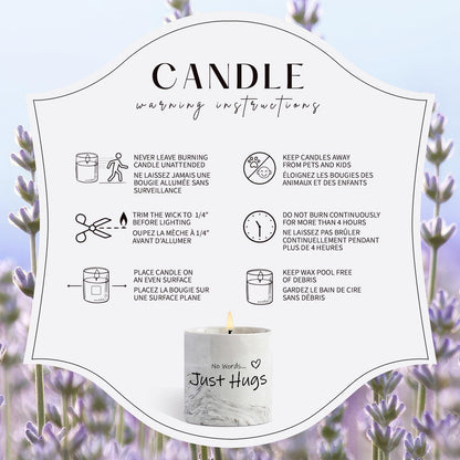 Sympathy Gifts for Loss of Loved One - Bereavement Gift for Loss of Mother Child Thinking of You Gift for Women Hug Candle Grief Present Cheer Up Gifts for After Surgery Condolence Get Well Soon