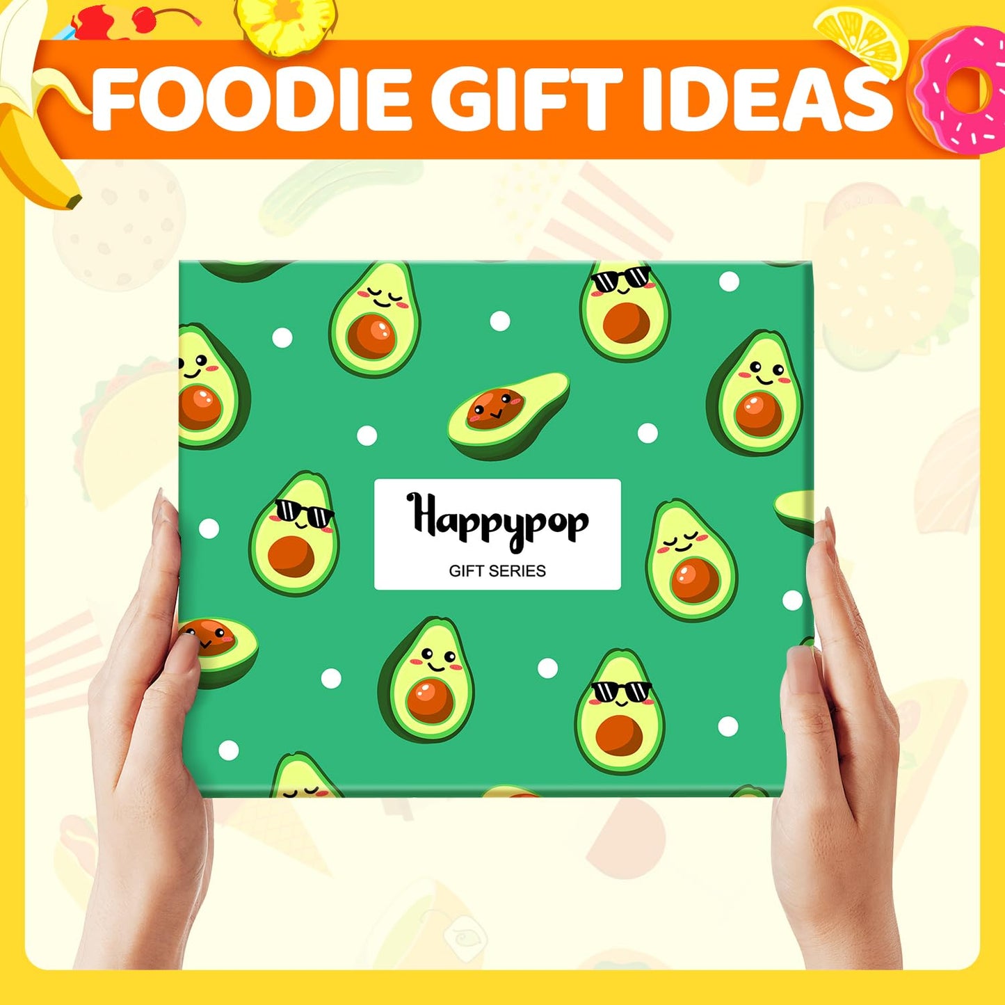 HAPPYPOP Funny Fruit Gifts - Avocado Gift Banana Gift for Kids, Avocado Banana Socks