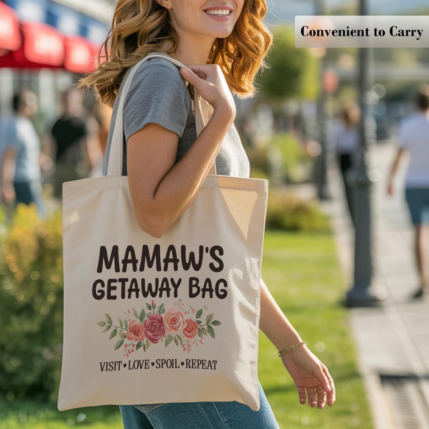 Aesthetic Inspirational Gift Tote Bag, Gifts for Grandma Mom Friend Canvas Bag with Inner Pocket
