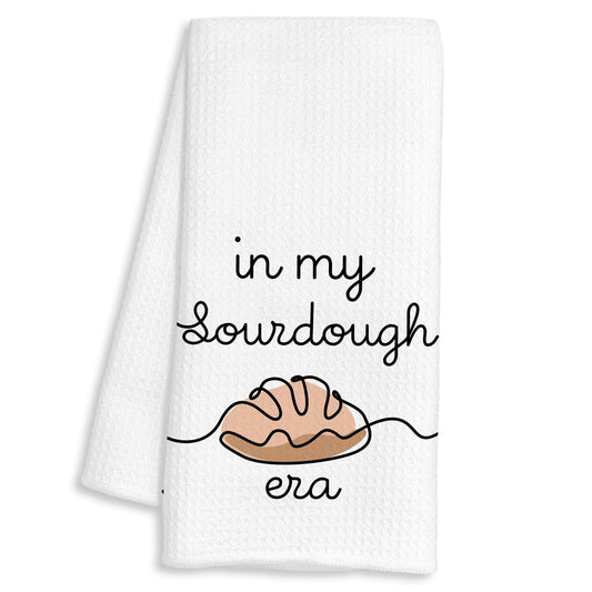 in My Sourdough Era Baking Kitchen Towels, Bread Maker Gifts, Gifts for Sourdough Bakers Baking Lovers Decorative Dish Hand Tea Towels for Bakery Kitchen, 16x24 Inch