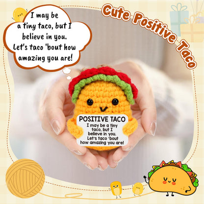 TuSuQing Graduation Gifts for Teens Boys Girls Kids Teacher Positive Crochet Taco Animals Women Birthday Gifts Friends Sister Relaxation Self Care Get Well