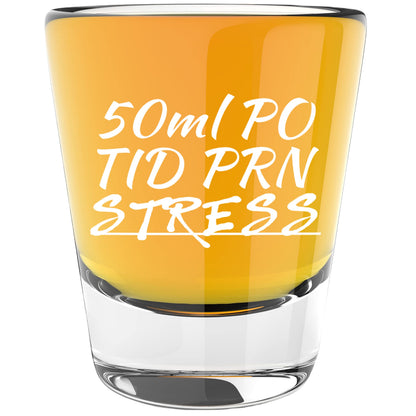 LitGifts Nurse Prescription Shot Glass, 1.75 oz, Glass, White, Funny, Reusable, Made in USA