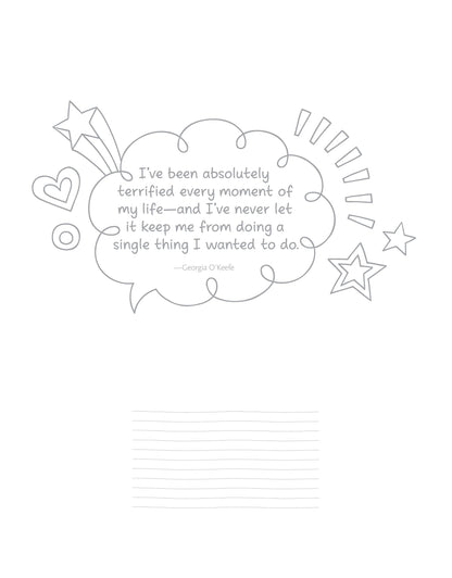 Notebook Doodles Go Girl!: Coloring & Activity Book (Design Originals) Inspiring Designs and Positive Quotes for Women and Tween Girls Ages 8 and Up, on Extra-Thick Perforated Paper