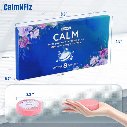 CalmNFiz Shower Steamers Aromatherapy 8 Pack – Gifts for Women, Shower Bombs with Essential Oils, Self Care Relaxation, Easter Basket Stuffers, Birthday Gifts for Mom Wife