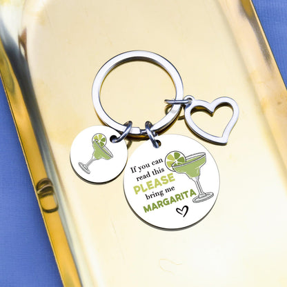 Margarita Gifts for Women Drinking Accessories Unique Alcohol Lovers Gifts Funny Best Friend Bestie Birthday Christmas Gift Ideas for Women If You Can Read This Please Bring Me Margartia Cute Keychain