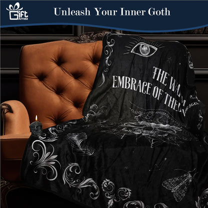GiftAmaz Gothic Gifts for Women, Witchy Gifts, Goth Horror Themed Gift, Spooky Gifts Basket with Gothic Coffee Mug, Spooky Blanket, Ghost Skull Graduation Gifts Basket for Her Women Teens Girl Friend