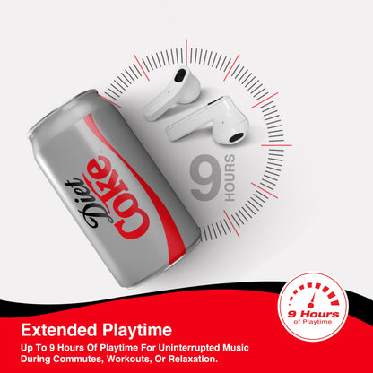 Diet Coke Can Shaped Wireless Earbuds – Bluetooth 5.0 Headphones with Built-in Mic, Voice Assistant Compatibility, 9H Playtime, HD Stereo Sound, Noise Cancelling – Compatible with Apple & Android