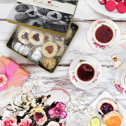 Assorted Italian Cookies Gift Box, Over 30 Individually Wrapped Traditional Gourmet Cookies - 2Lb Square Tin with Authentic Premium Pastries for Holiday Gifting, Coffee Pairing, and Celebrations
