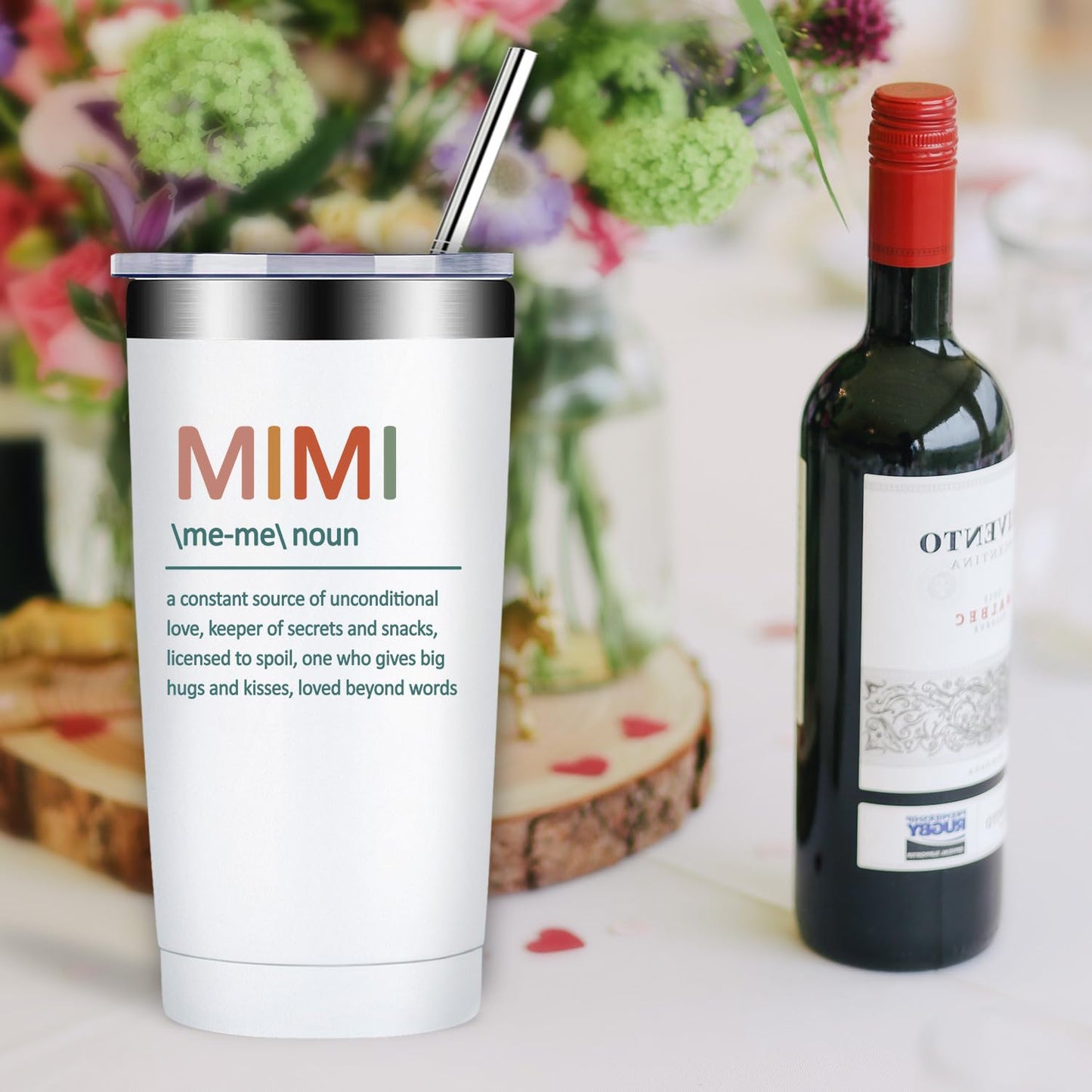 Fufandi Mimi Gifts, Best Mimi Ever - Mothers Day Christmas Birthday Gifts for Mimis, Grandma, Grandmother, New Nana - Tumbler Cup