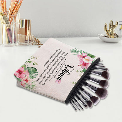 Hawaiian Travel Souvenirs Gifts for Women - Makeup Bag Cosmetic Bag for Hawaii Trip, City Themed Travel Essentials Bag Pouch