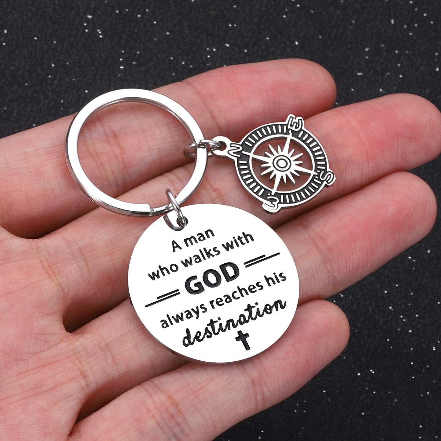 Baptism Gifts for Men & Boys - Catholic Gifts for Men Boy Baptism Gift Keychains Easter Basket Stuffers Christian Gift for Mens Catholic Confirmation Gif T for Teenage Boys Adults Faith Based Giftt